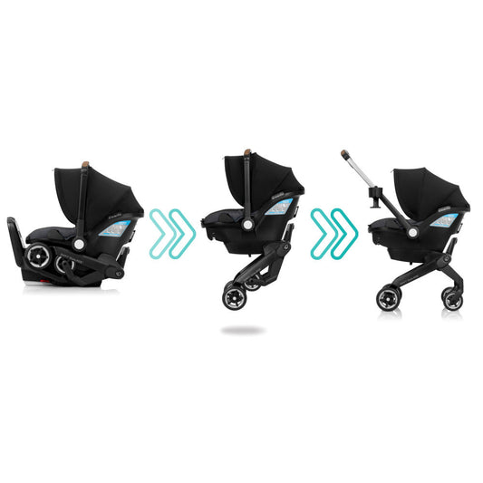 Evenflo Shyft DualRide With Carryall Storage Infant Car Seat And Stroller - One Step Car Seat To Stroller Conversion