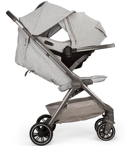 Nuna TRVL Self-Folding Sterling Compact Stroller - Ultra Portable Travel Companion