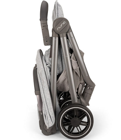 Nuna TRVL Self-Folding Sterling Compact Stroller - Ultra Portable Travel Companion