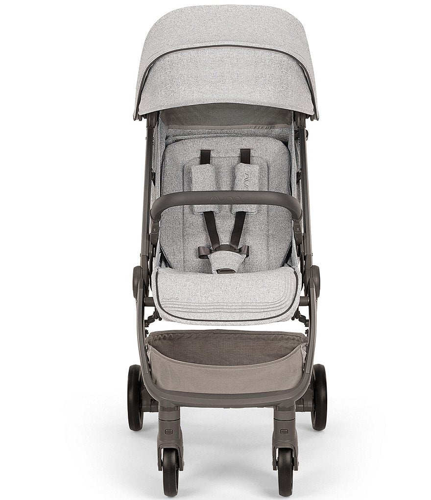 Nuna TRVL Self-Folding Sterling Compact Stroller - Ultra Portable Travel Companion