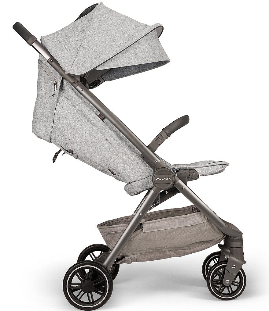 Nuna TRVL Self-Folding Sterling Compact Stroller - Ultra Portable Travel Companion