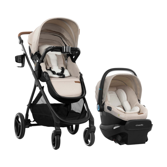 Evenflo Shyft Intuiti+ Travel System Featuring Revolve180 LiteMax NXT With SensorySoothe - Ultra Smooth Maneuverability