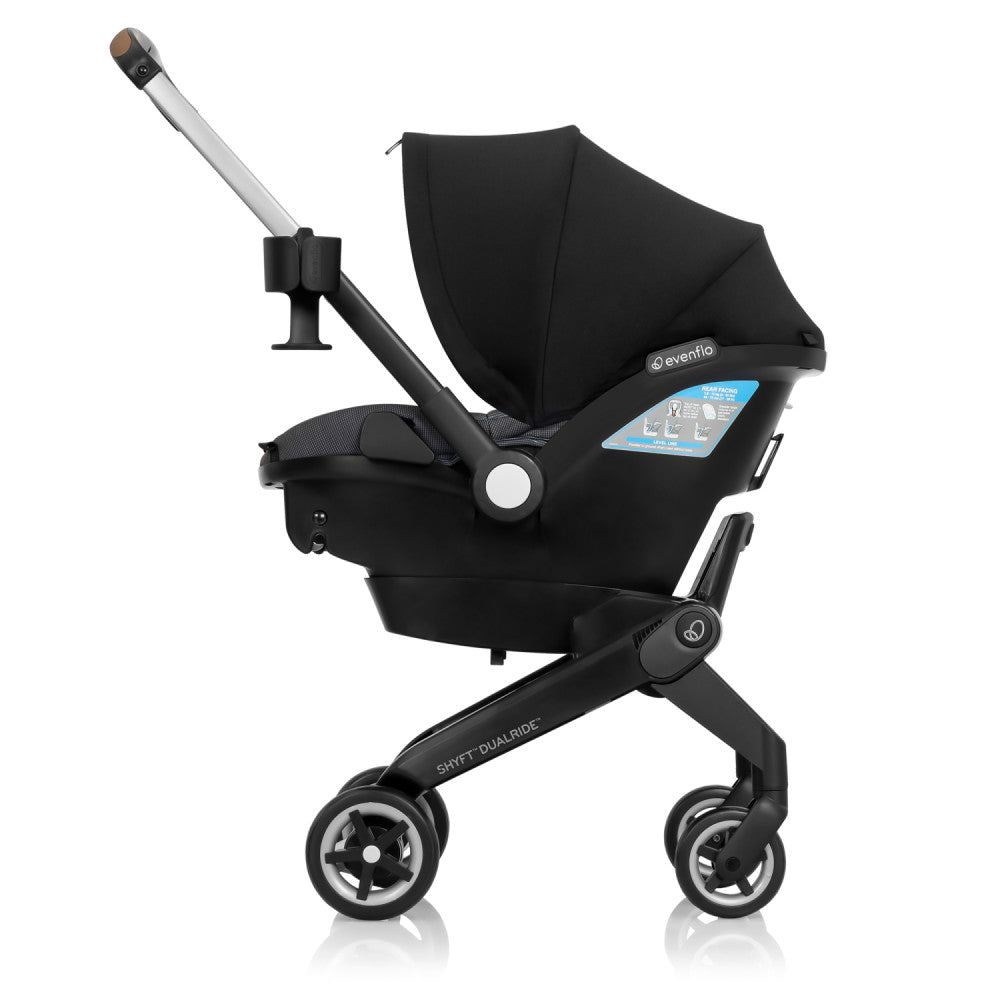 Evenflo Shyft DualRide With Carryall Storage Infant Car Seat And Stroller - One Step Car Seat To Stroller Conversion