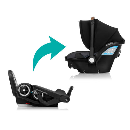 Evenflo Shyft DualRide With Carryall Storage Infant Car Seat And Stroller - One Step Car Seat To Stroller Conversion