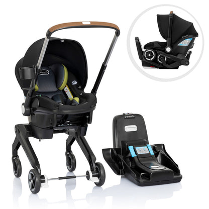 Evenflo Shyft DualRide With Carryall Storage Infant Car Seat And Stroller - One Step Car Seat To Stroller Conversion