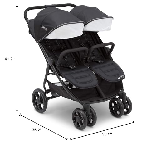 Jeep Destination Ultralight Side By Side Double Stroller With Lightweight Frame And Smooth Ride