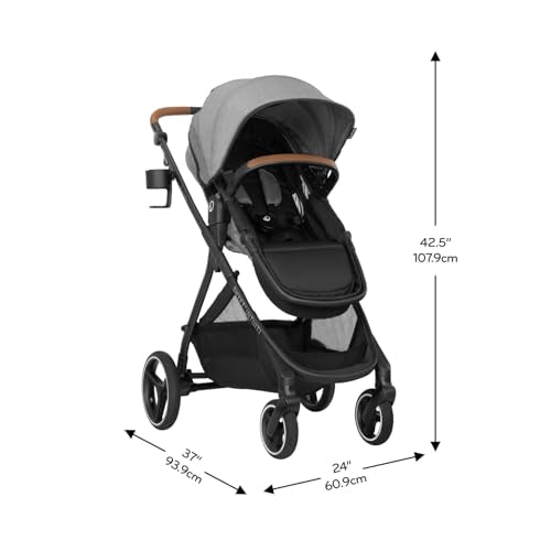 Evenflo Shyft Intuiti Travel System Revolve180 LiteMax NXT Rotating Car Seat 3 To 30 Lbs Fossil Gray
