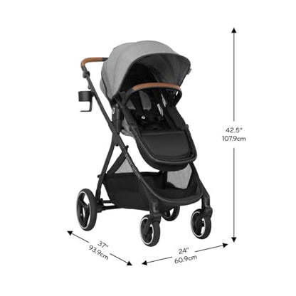 Evenflo Shyft Intuiti Travel System Revolve180 LiteMax NXT Rotating Car Seat 3 To 30 Lbs Fossil Gray