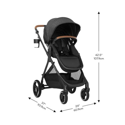 Evenflo Shyft Intuiti Travel System Revolve180 LiteMax NXT Rotating Car Seat 3 To 30 Lbs Fossil Gray