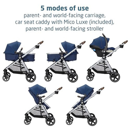Maxi-Cosi Zelia Luxe 5 In 1 Modular Travel System With Mico Luxe Infant Car Seat