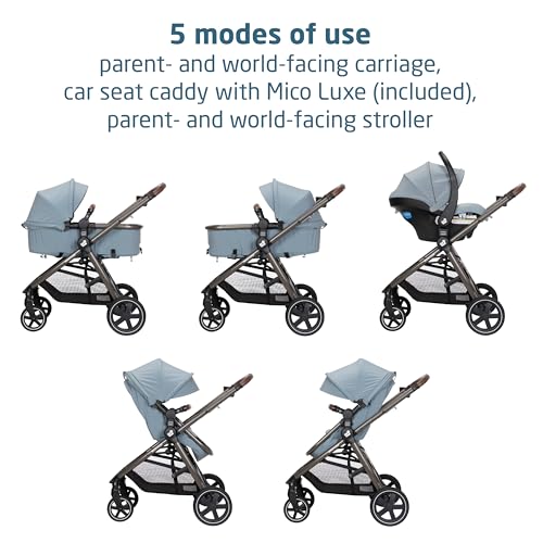 Maxi-Cosi Zelia Luxe 5 In 1 Modular Travel System With Mico Luxe Infant Car Seat