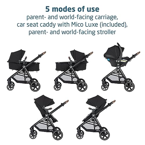 Maxi-Cosi Zelia Luxe 5 In 1 Modular Travel System With Mico Luxe Infant Car Seat