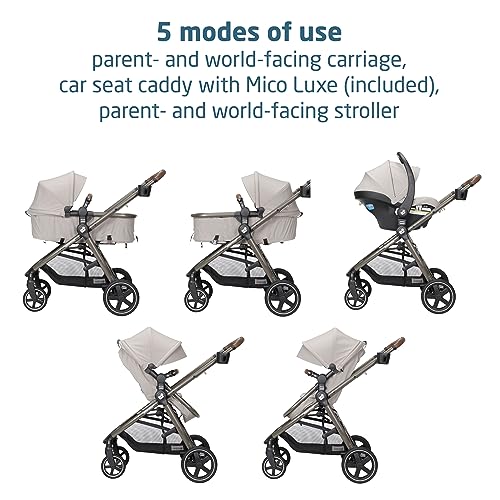 Maxi-Cosi Zelia Luxe 5 In 1 Modular Travel System With Mico Luxe Infant Car Seat