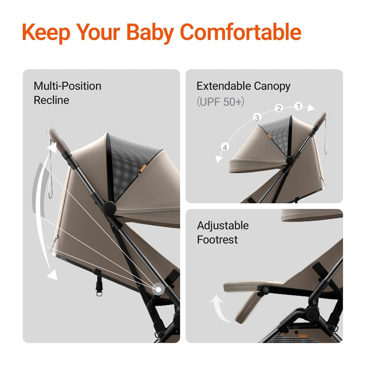 Ultra Air Lightweight Baby Travel Stroller One Handed Fold