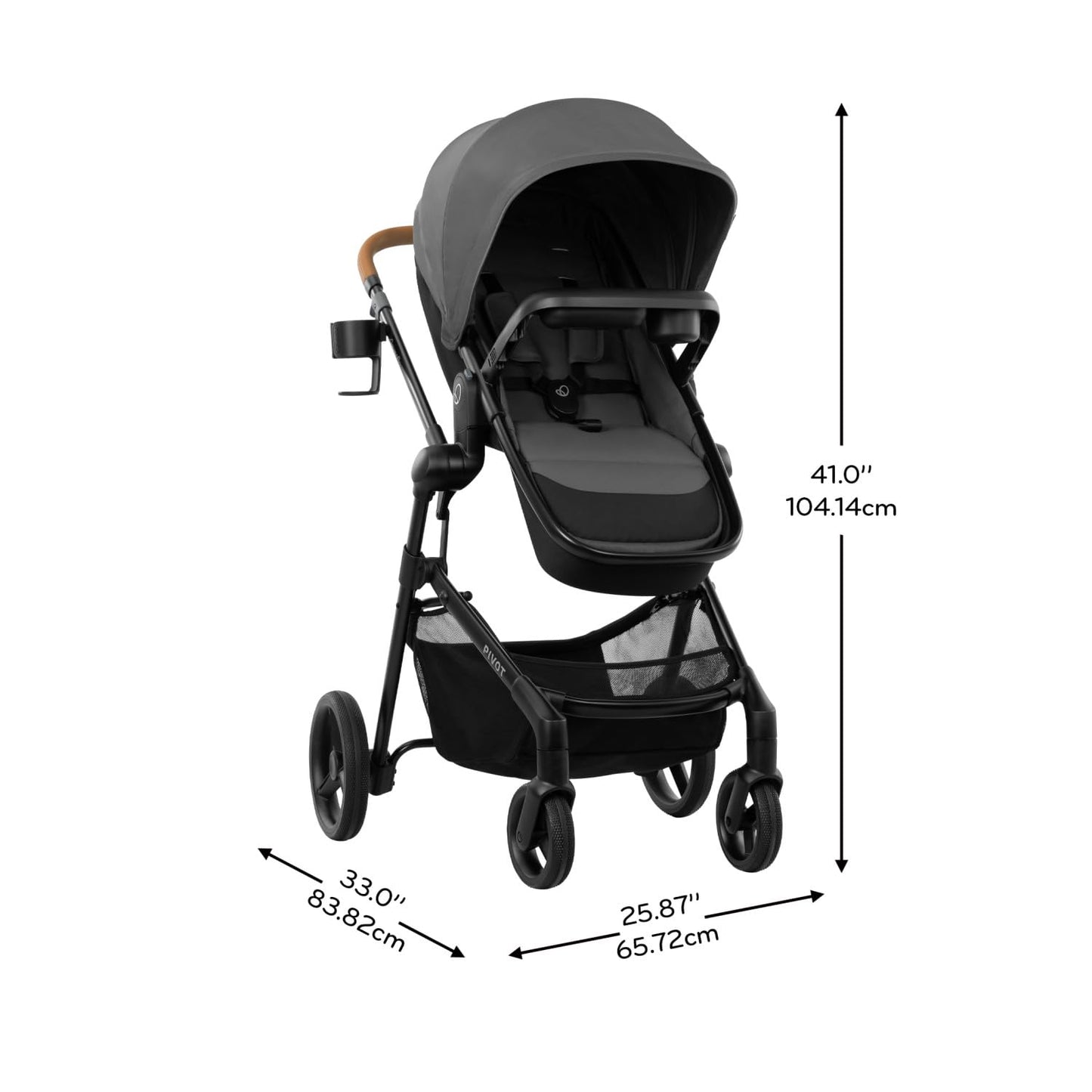 Evenflo Pivot NXT Travel System With LiteMax NXT Infant Car Seat Latte Tan For Easy On The Go