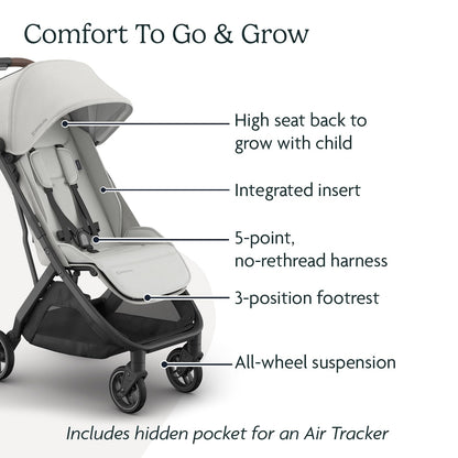 UPPAbaby Minu V3 Travel Stroller Lightweight One Hand Fold For Easy Overhead Travel