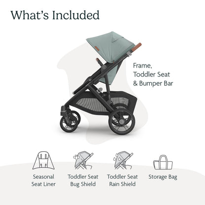 UPPAbaby Vista V3 Convertible Stroller Converts Single To Double