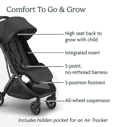 UPPAbaby Minu V3 Travel Stroller Lightweight One Hand Fold For Easy Overhead Travel