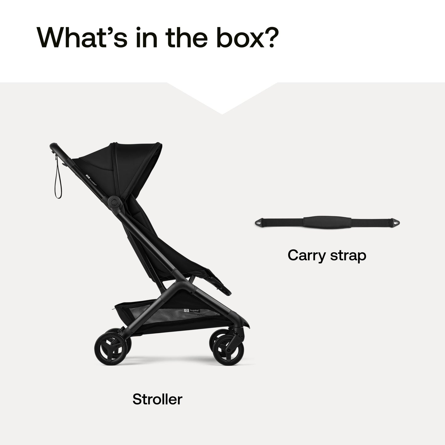 Bugaboo Butterfly 2 Travel Stroller Ultra Compact One Second Fold Lightweight Airplane Friendly Black
