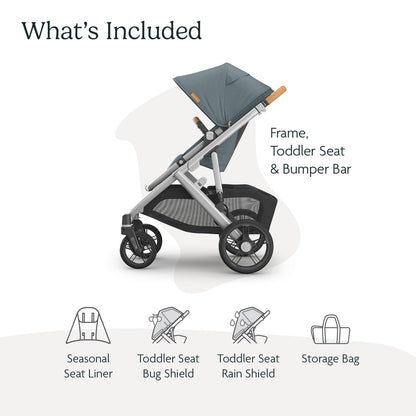 UPPAbaby Vista V3 Convertible Stroller Converts Single To Double