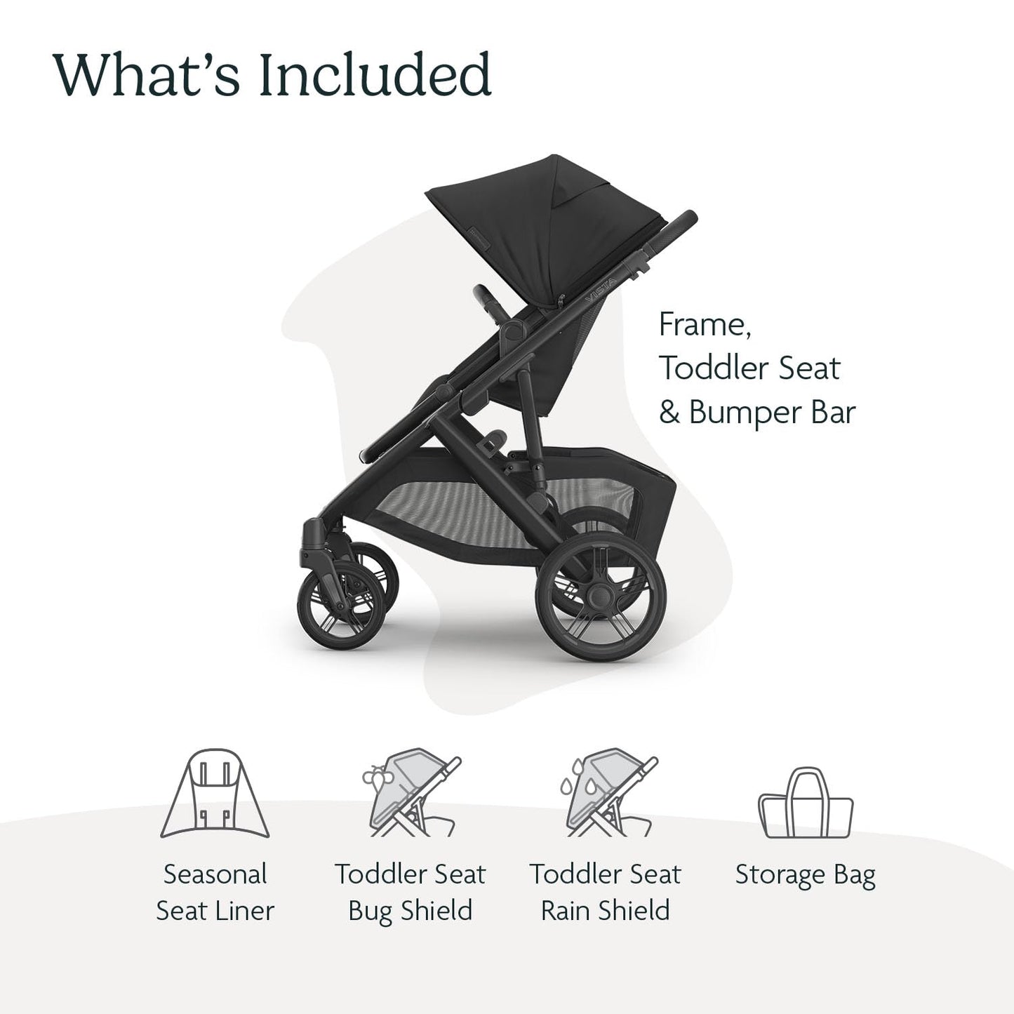 UPPAbaby Vista V3 Convertible Stroller Converts Single To Double