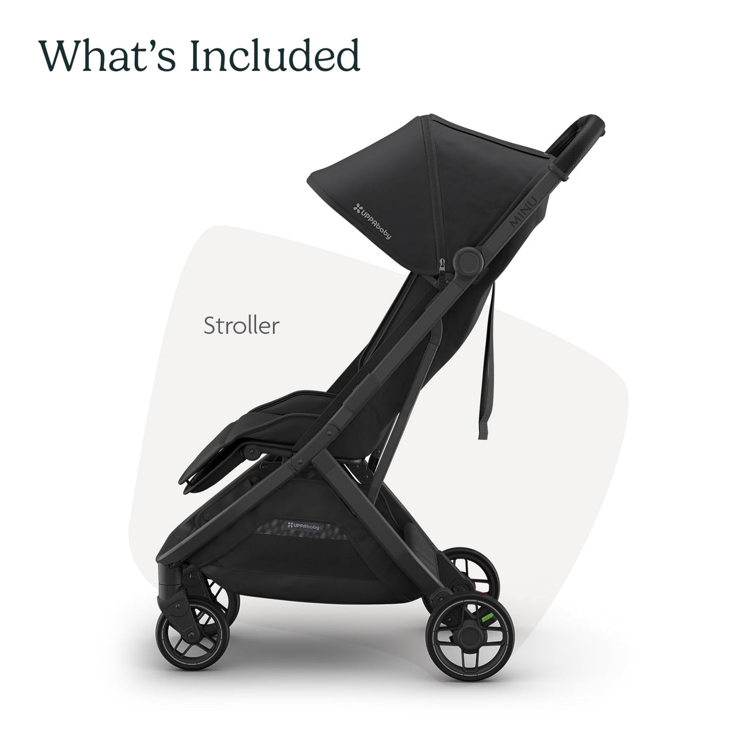 UPPAbaby Minu V3 Travel Stroller Lightweight One Hand Fold For Easy Overhead Travel