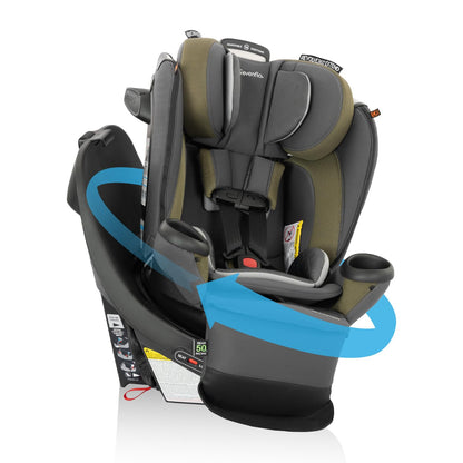 Evenflo Revolve360 Extend Rotational All In One Convertible Car Seat with 360 Degree Rotation and Extended Rear Facing