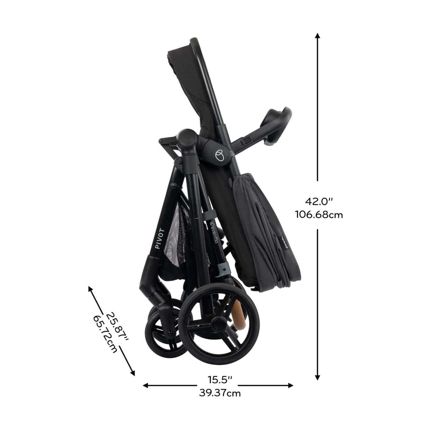 Evenflo Pivot NXT Travel System With LiteMax NXT Infant Car Seat Latte Tan For Easy On The Go