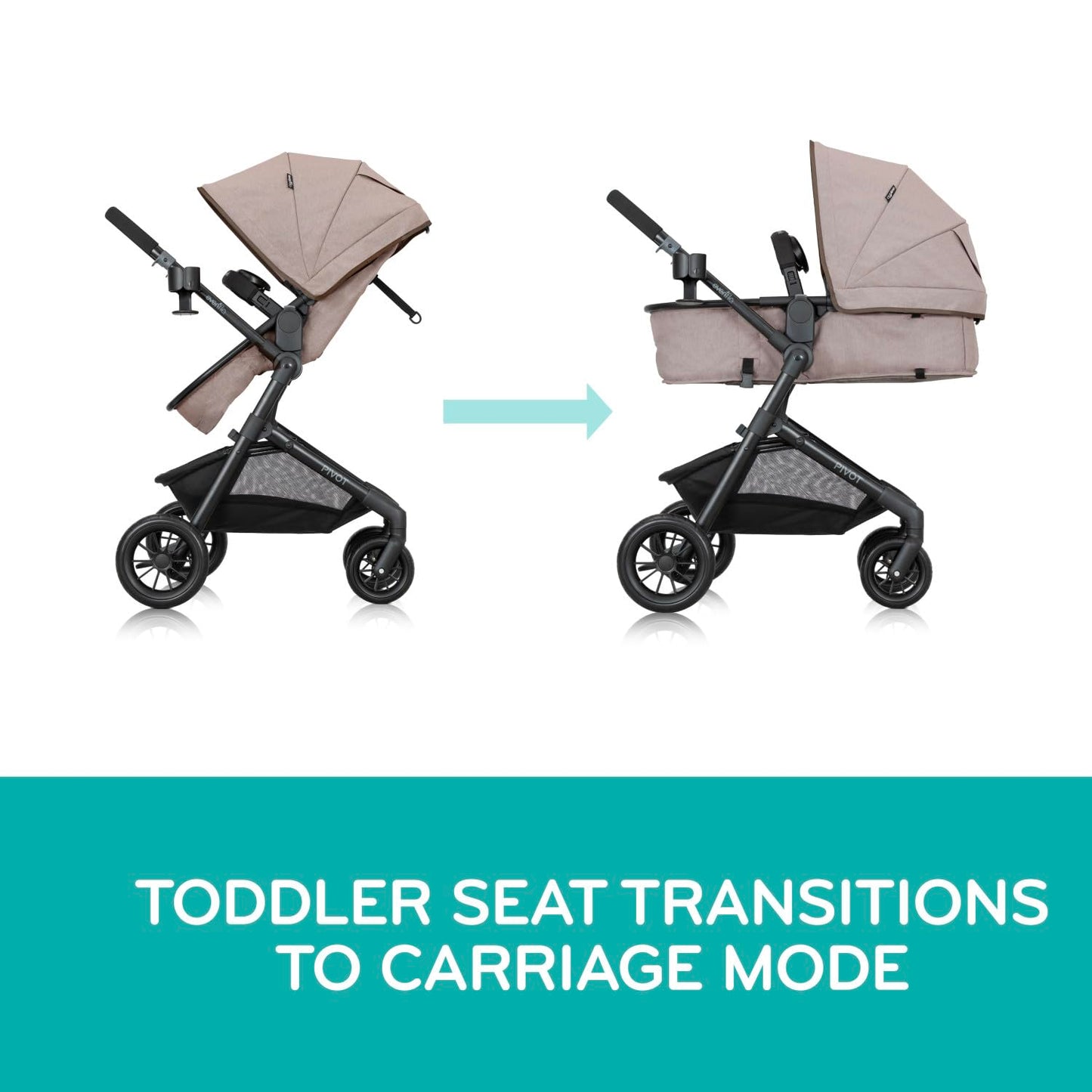 Evenflo Pivot Modular Travel System With LiteMax Infant Car Seat