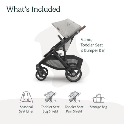 UPPAbaby Vista V3 Convertible Stroller Converts Single To Double