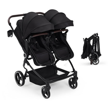 Double Stroller For Twins Lightweight Side By Side Reclining Seats