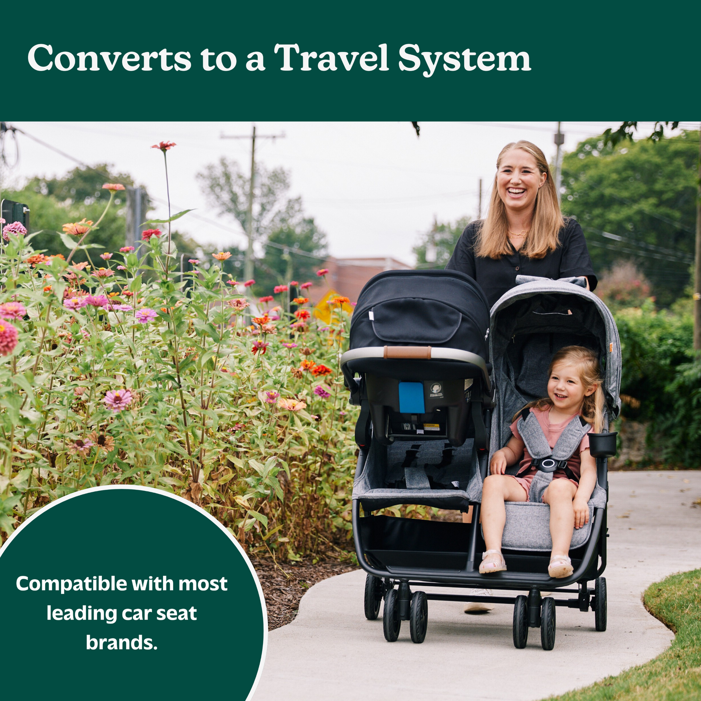 Zoe Twin V2 Double Stroller - Ultra Compact Lightweight Design That Fits Through Standard Doorways