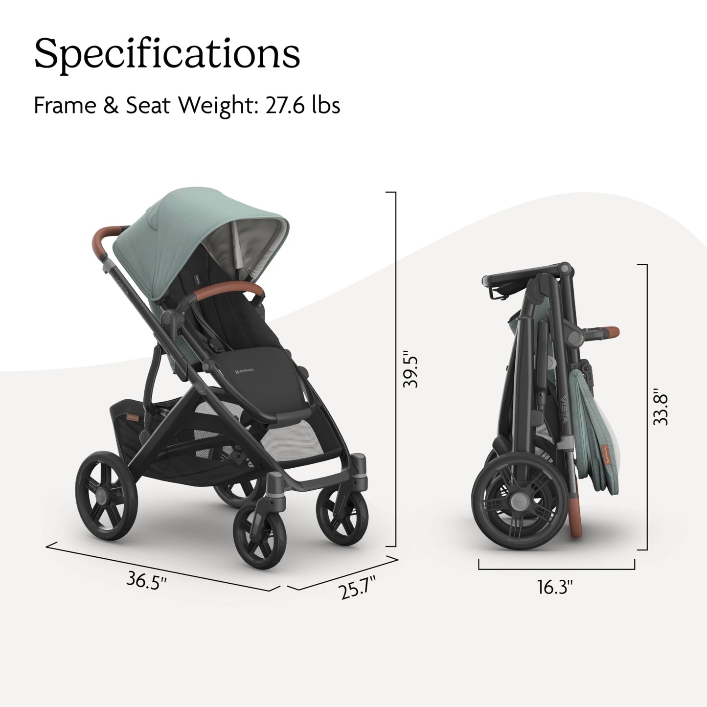 UPPAbaby Vista V3 Convertible Stroller Converts Single To Double
