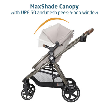 Maxi-Cosi Zelia Luxe 5 In 1 Modular Travel System With Mico Luxe Infant Car Seat