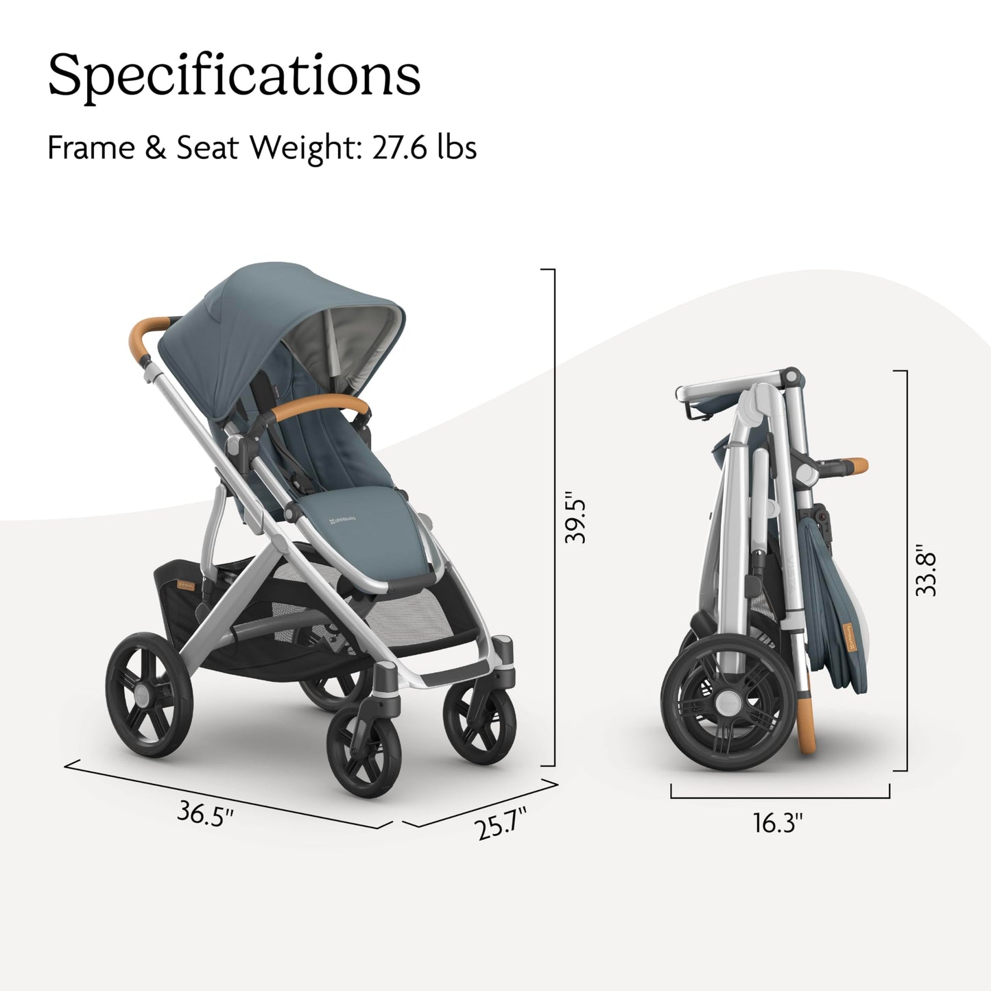 UPPAbaby Vista V3 Convertible Stroller Converts Single To Double