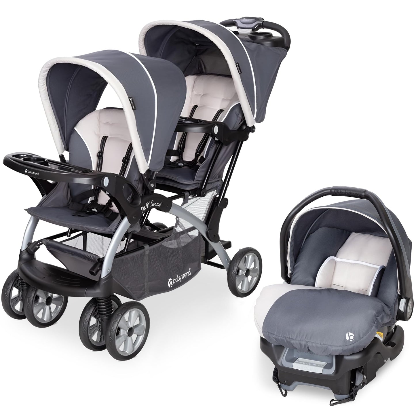 Baby Trend Double Stroller Car Seat Travel System Stormy