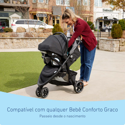 Graco Outpace LX All-Terrain 3-Wheel Stroller Travel System Ready One-Hand Fold In-Seat Suspension