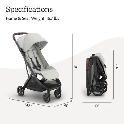 UPPAbaby Minu V3 Travel Stroller Lightweight One Hand Fold For Easy Overhead Travel