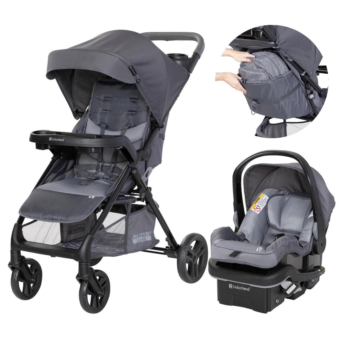 Baby Trend Passport Cargo Travel System With EZ Lift Plus Car Seat