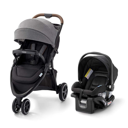Graco Outpace LX All-Terrain 3-Wheel Stroller Travel System Ready One-Hand Fold In-Seat Suspension