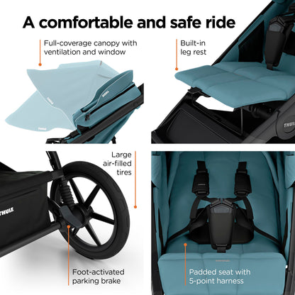 Thule Urban Glide 3 Double All-Terrain Stroller Lightweight With Air-Filled Tires And Suspension