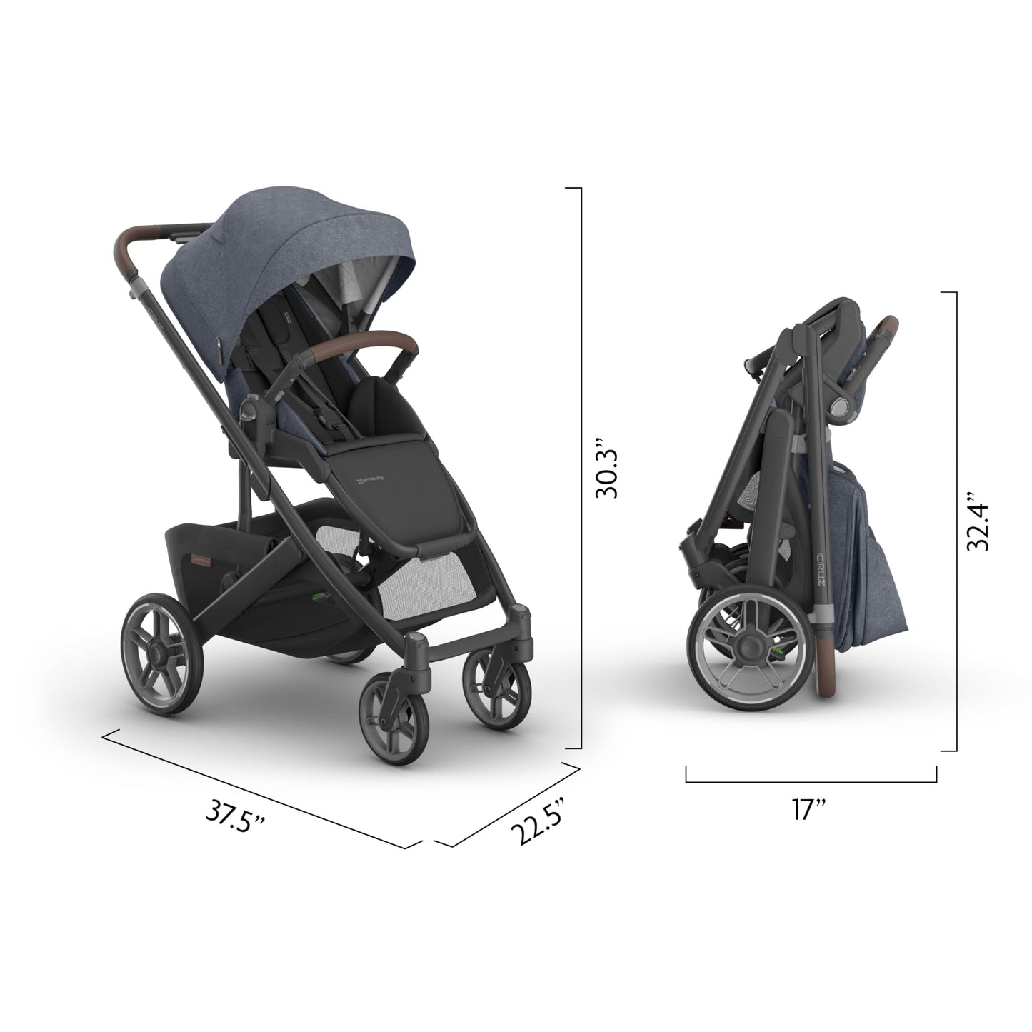 UPPAbaby Cruz V3 Stroller Car Seat Compatible Effortless Day To Day Maneuverability