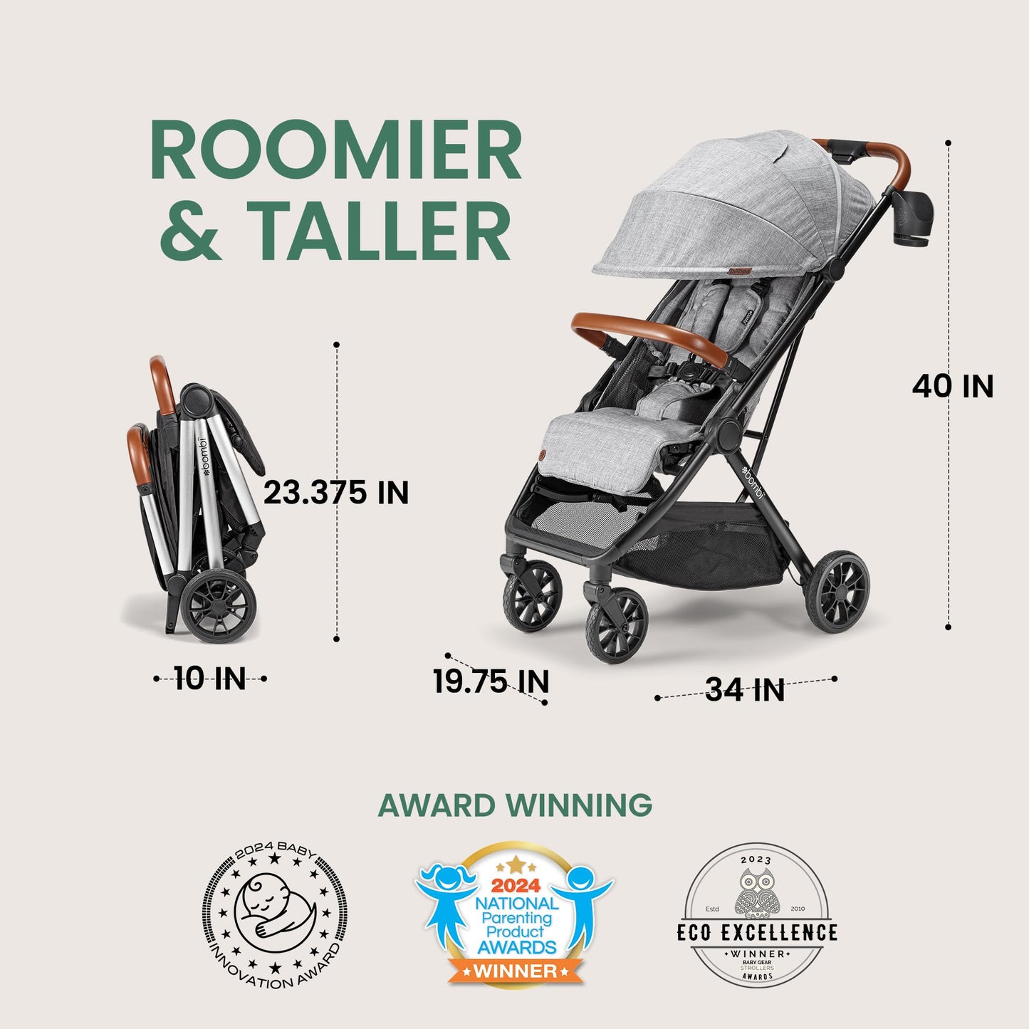 Bombi Bēbee V2 Lightweight Baby Stroller One Hand Fold
