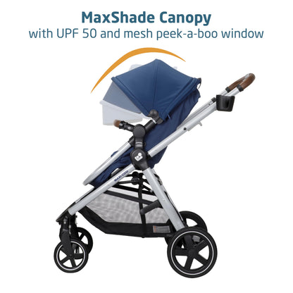 Maxi-Cosi Zelia Luxe 5 In 1 Modular Travel System With Mico Luxe Infant Car Seat
