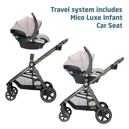 Maxi-Cosi Zelia Luxe 5 In 1 Modular Travel System With Mico Luxe Infant Car Seat