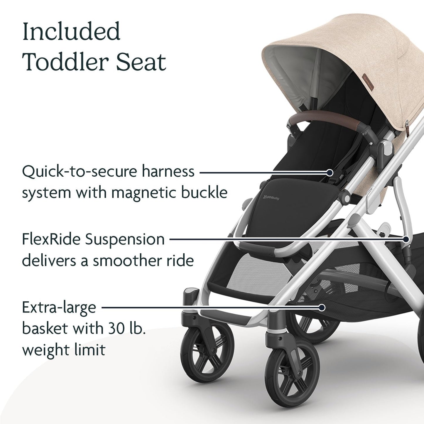 UPPAbaby Vista V3 Convertible Stroller Converts Single To Double