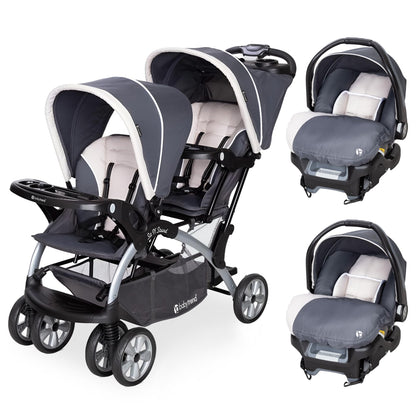 Baby Trend Double Stroller Car Seat Travel System Stormy
