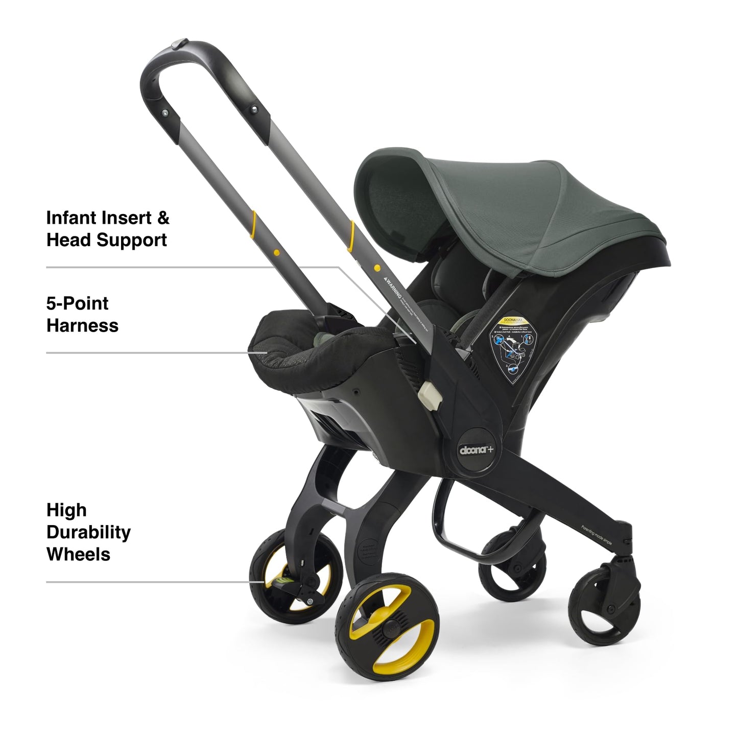 Doona Car Seat and Stroller Travel System All in One Easy Fold