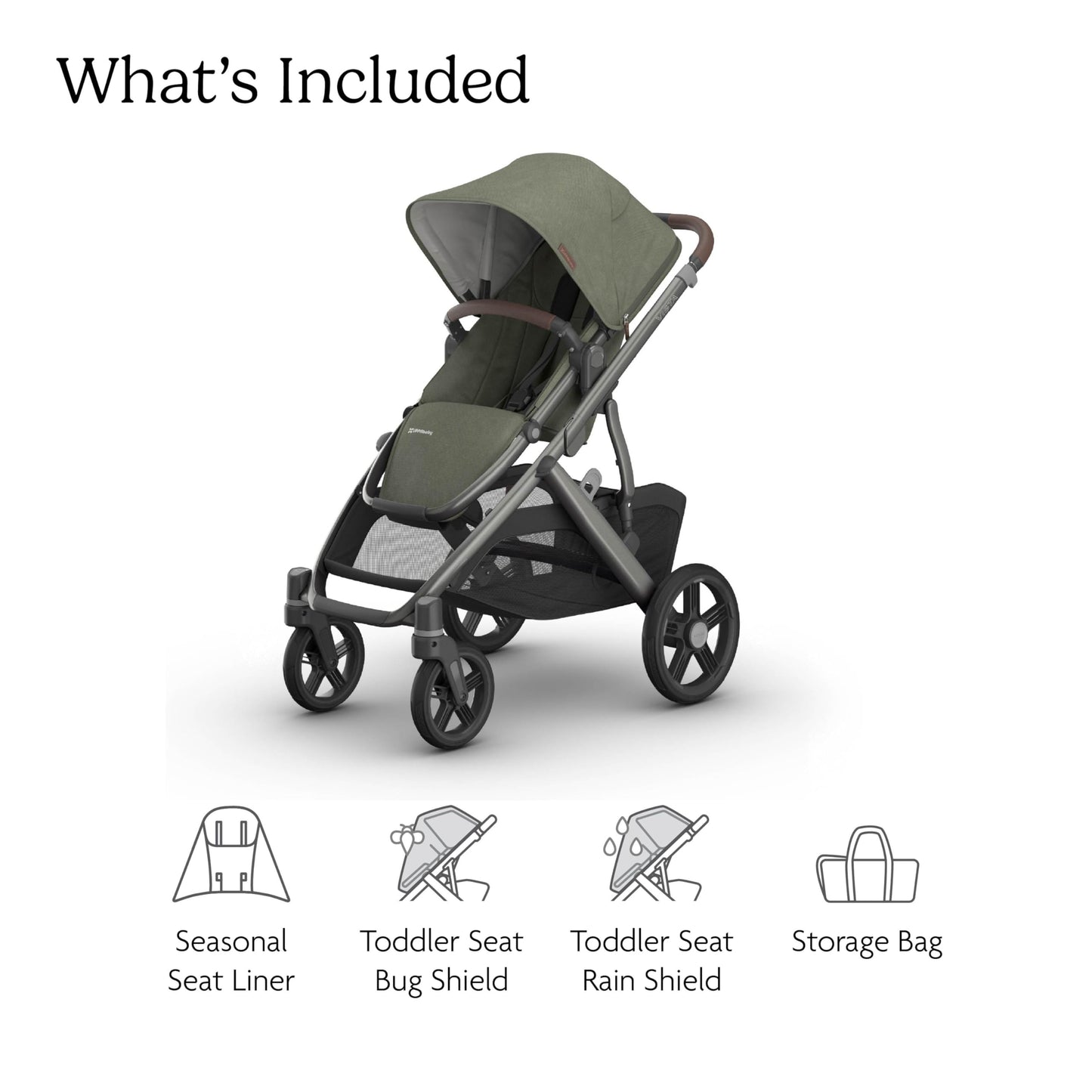 UPPAbaby Vista V3 Convertible Stroller Converts Single To Double