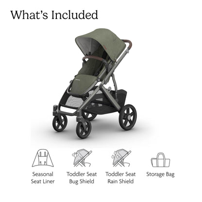 UPPAbaby Vista V3 Convertible Stroller Converts Single To Double